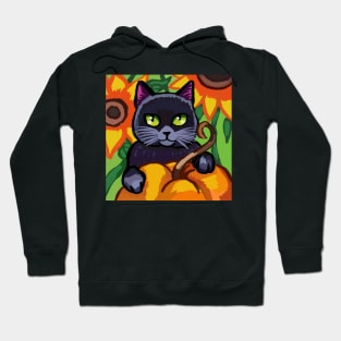 Halloween black cat Hoodie